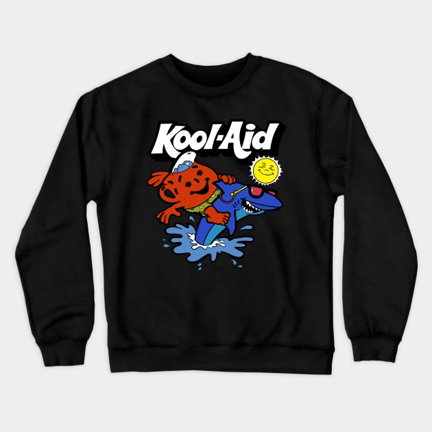 Kool Aid Man Rides a Shark Crewneck Sweatshirt by Niko Neon